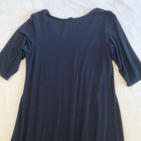 Eileen Fisher dress Women's Medium black tunic A-line comfort leisurewear - Picture 4 of 6